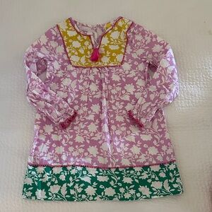 Mini Boden Purple and Yellow Floral Dress